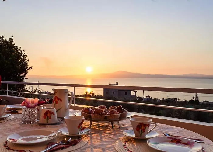 Дом отдыха Verga Sunset - Ilia Seascape Private Retreat Микра Мандиния